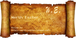 Werth Eszter névjegykártya